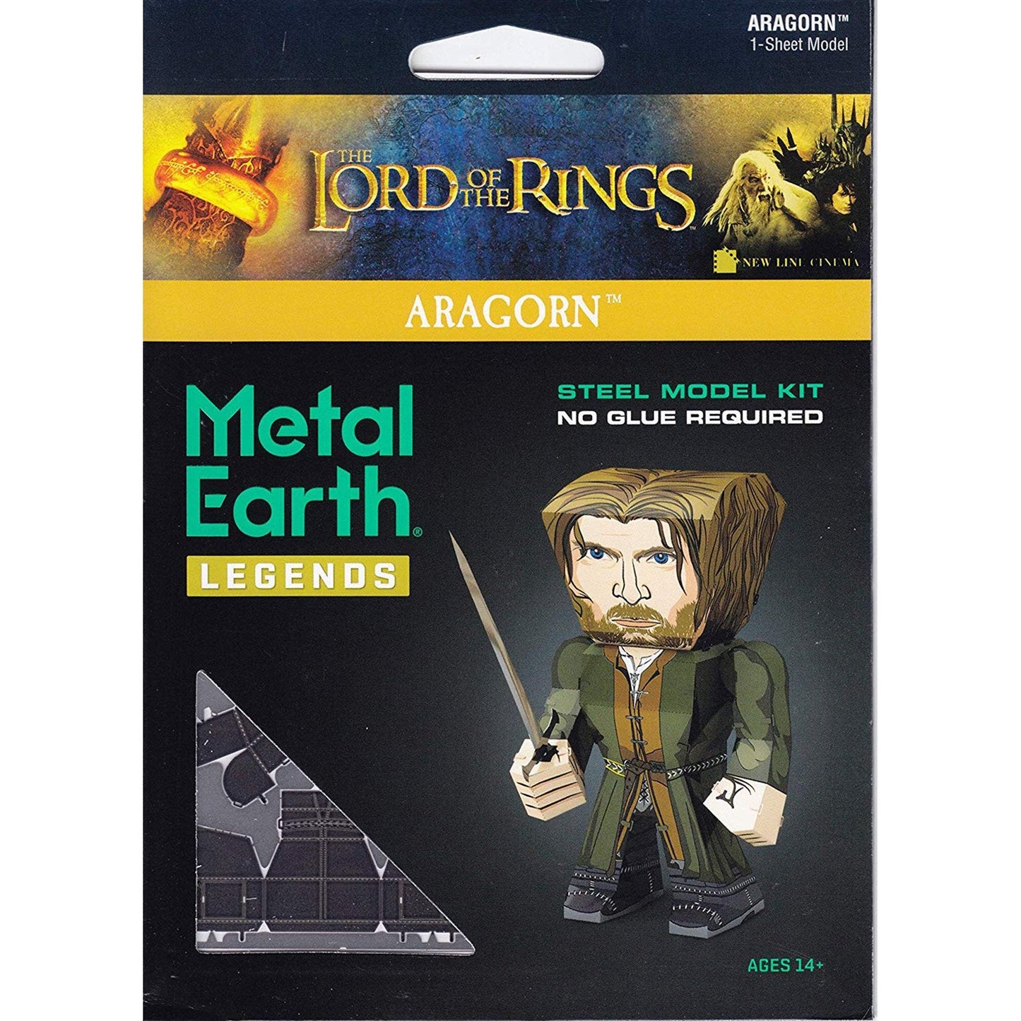 Metal Earth Legends Lord Of The Rings Aragorn Steel Model Kit