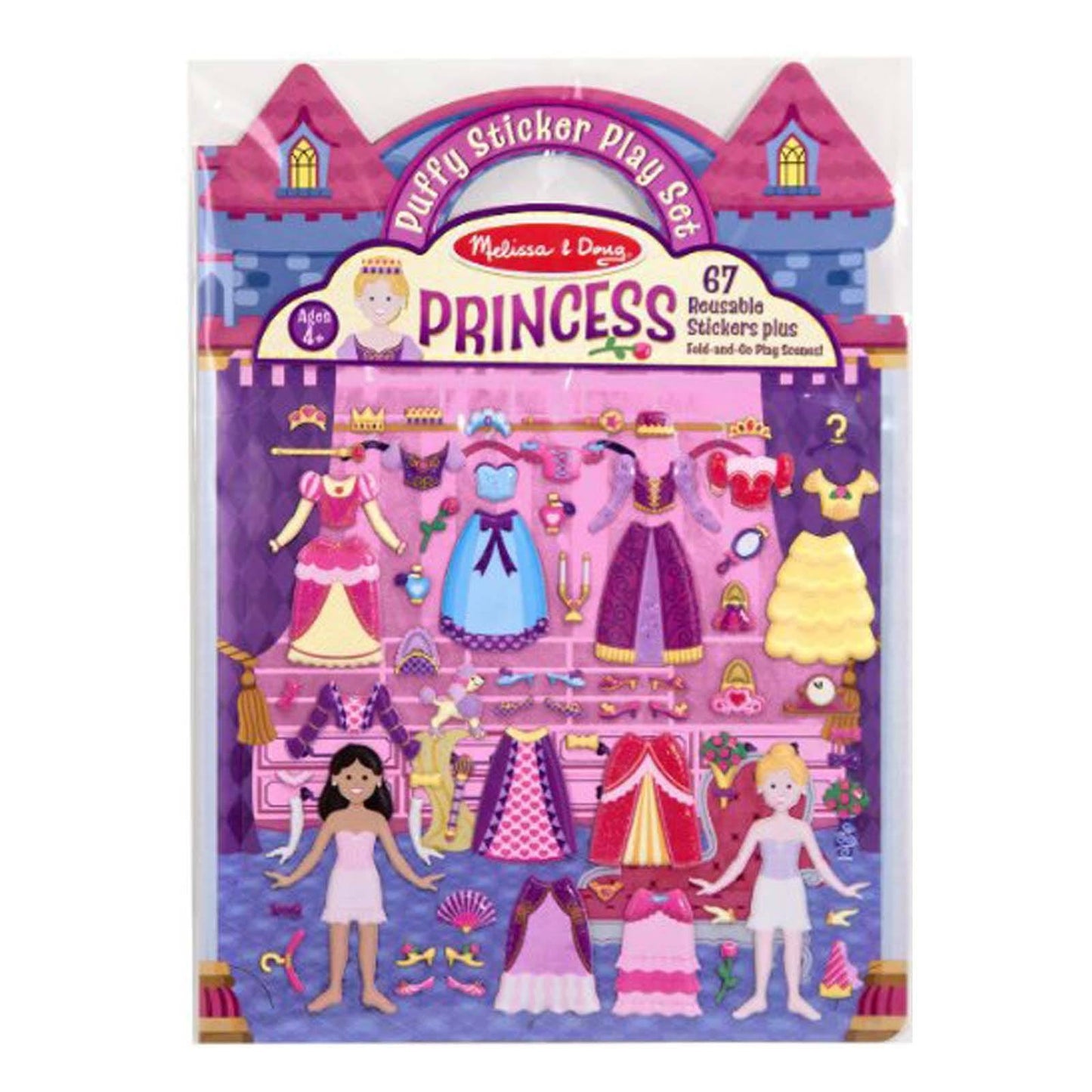 Melissa And Doug Princess Puffy Reusable Sticker Set