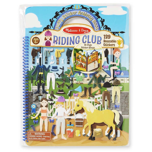 Melissa And Doug Reusable Puffy Riding Club Sticker Activity Book