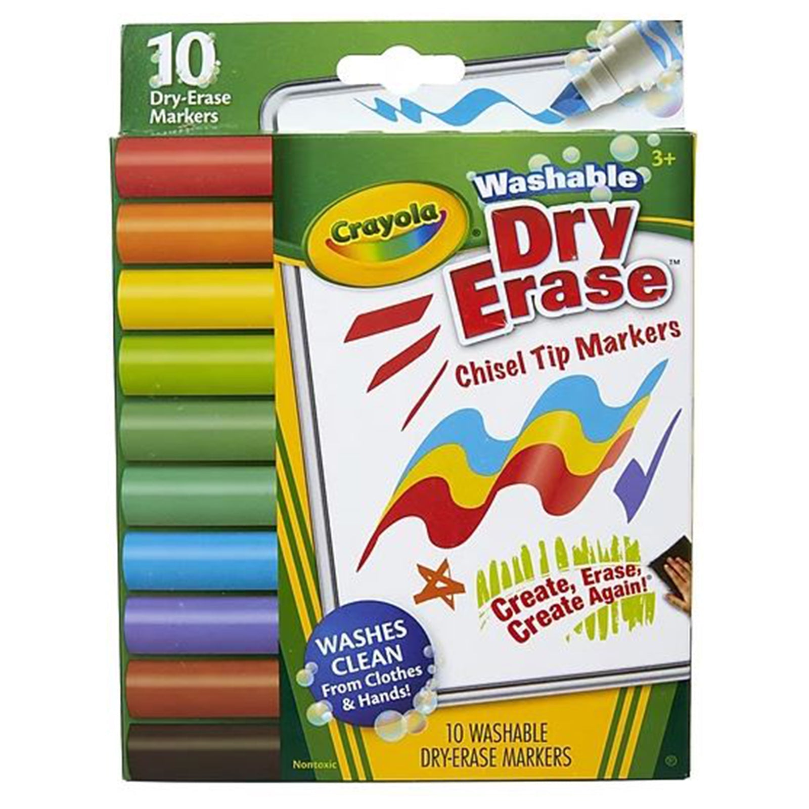 Elephant Chisel Crayola 10 Count Washable Dry Erase Chisel Tip Markers – Elephant's Trunk