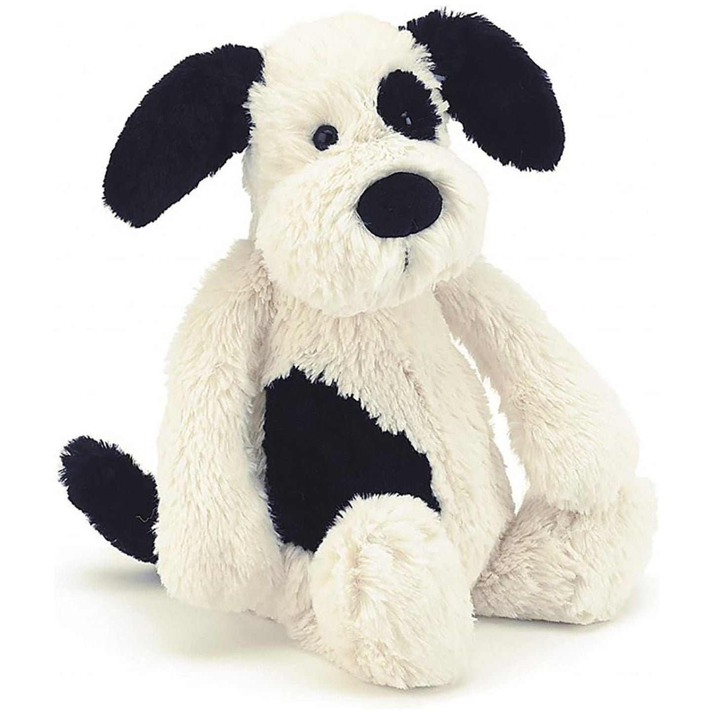 Jellycat Bashful Black And Cream Puppy Medium 9 Inch Plush Figure