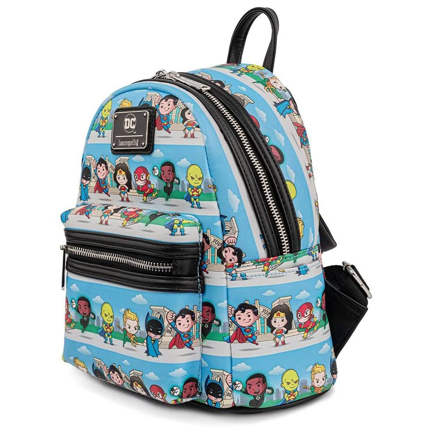 Loungefly DC Superheroes Chibi Lineup Mini Backpack