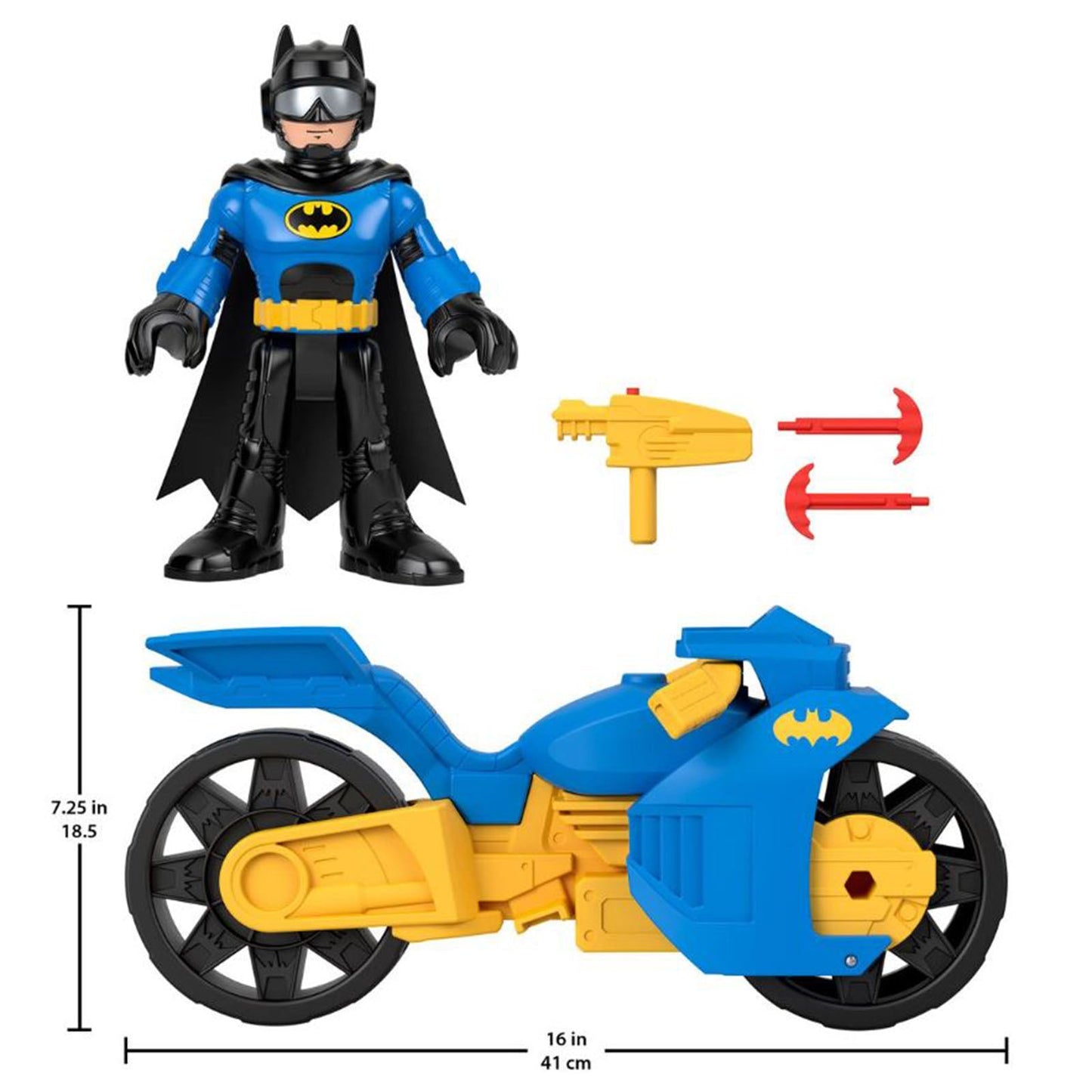 Fisher Price Imaginext XL DC Super Friends Batcycle And Batman Figure Set