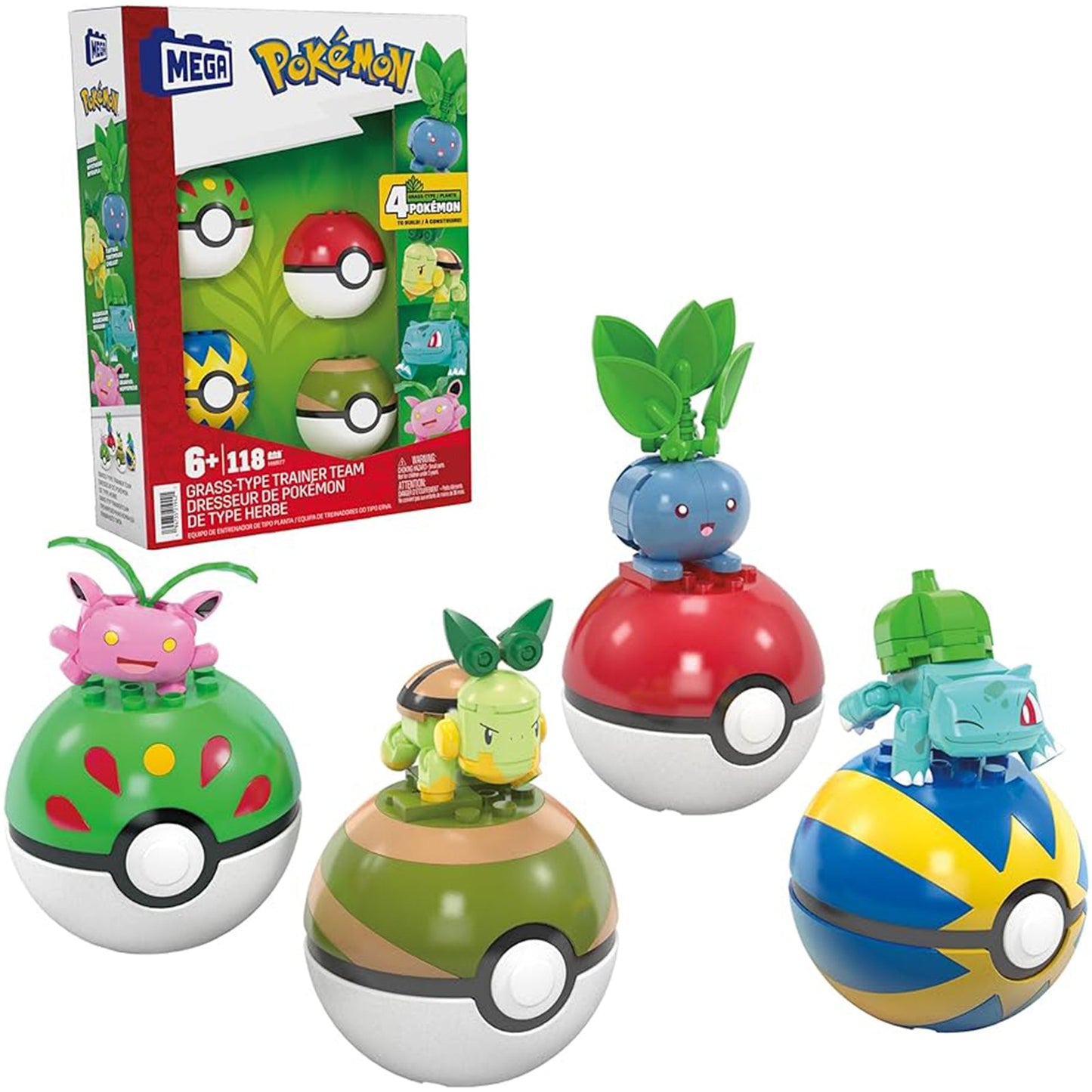 MEGA Pokemon Grass-Type Trainer Team Building Set