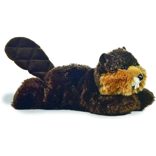 Aurora Mini Flopsie Builder Beaver 8 Inch Plush