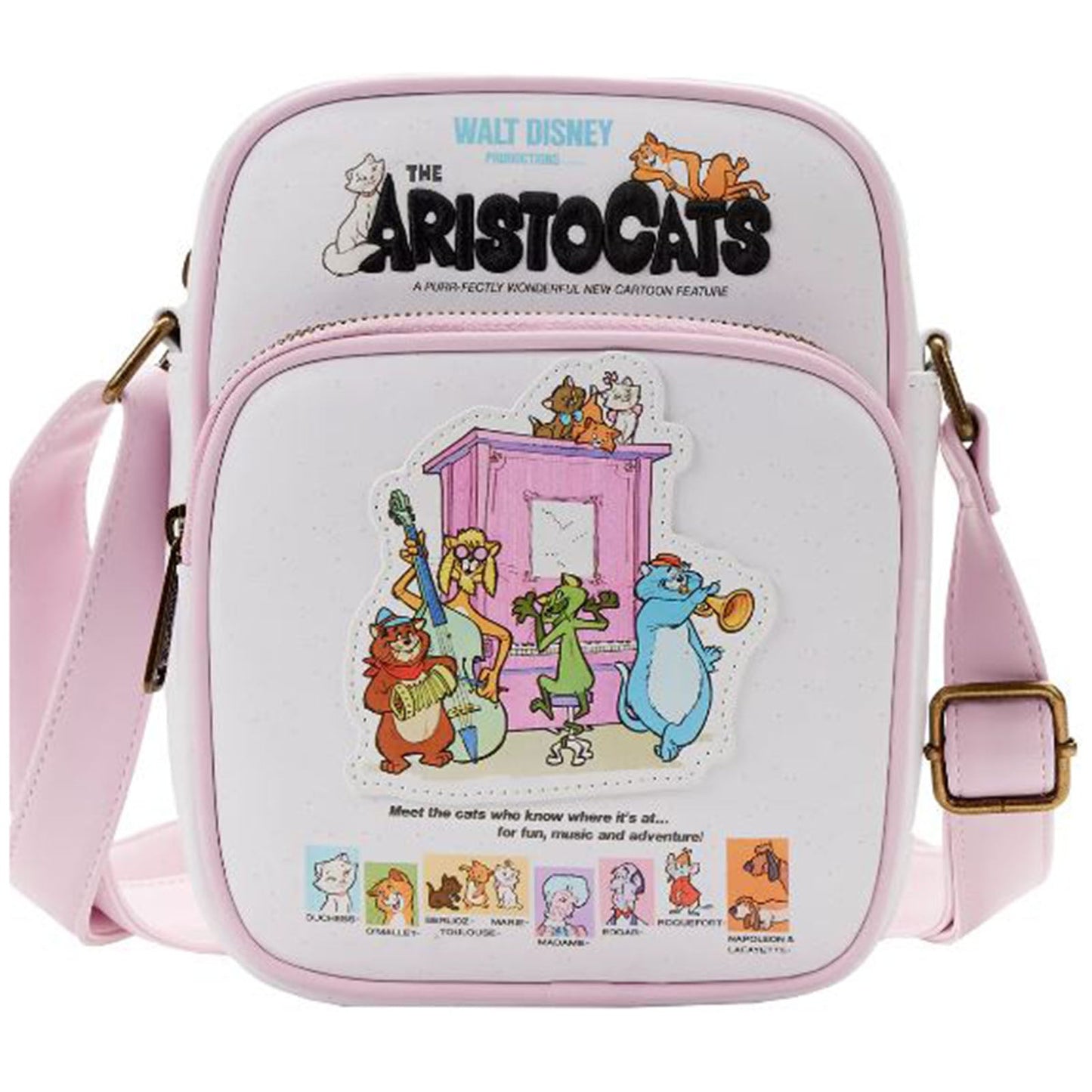 Loungefly Disney Aristocats Poster Passport Crossbody Bag Purse