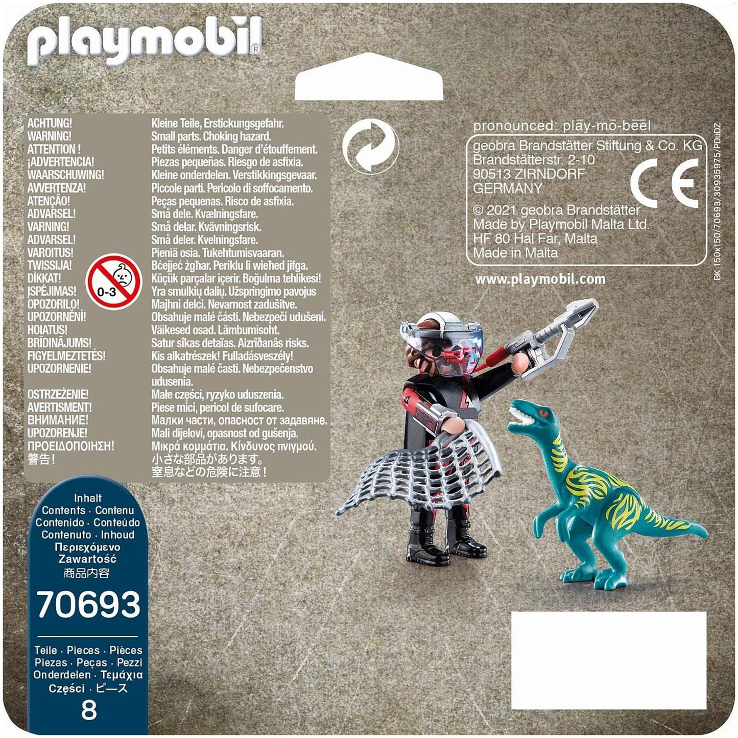 Playmobil Dino Rise Duopack Velociraptor With Dino Catcher 70693