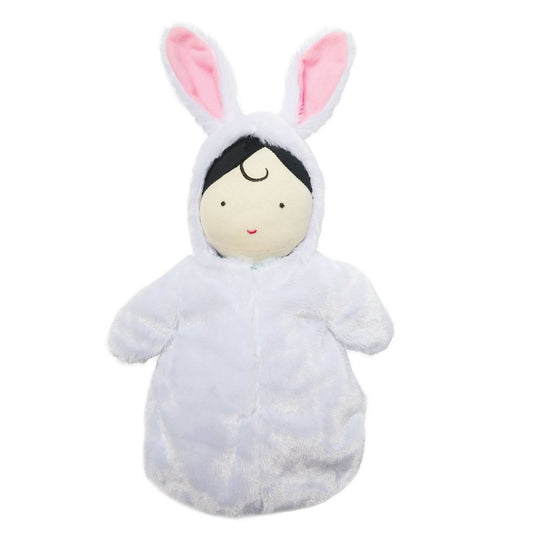 Manhattan Toy Snuggle Baby Hooded Bunny Sleep Sack 10 Inch Plush Doll Figure