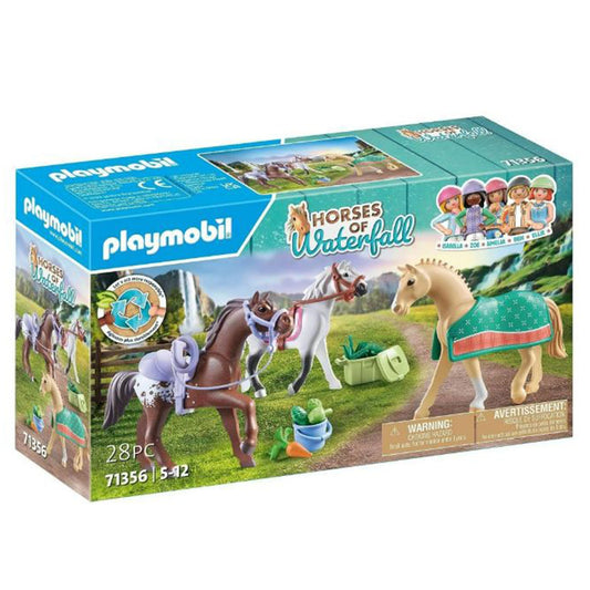 Playmobil Horses Of Waterfall Three Horse Building Set 71356