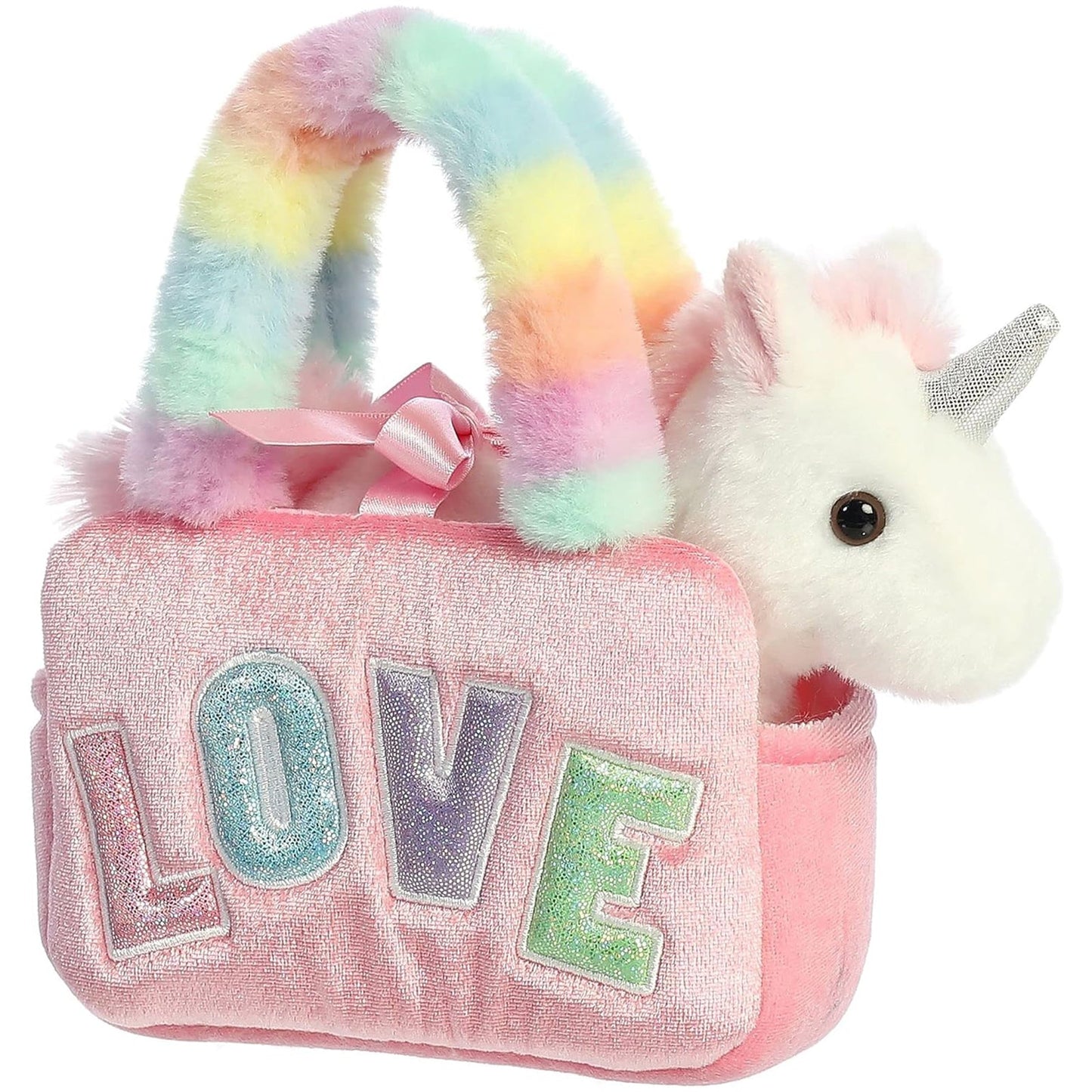 Aurora Fancy Pals Rainbow Love Pet Carrier 6 Inch Plush