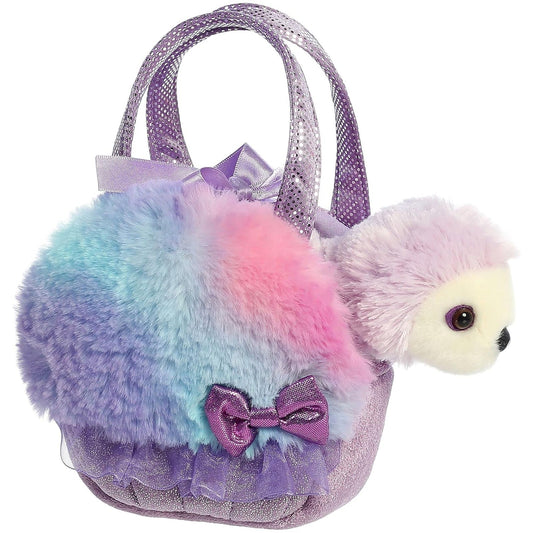 Aurora Fancy Pals Sweets Rainbow Purple Pet Carrier 6 Inch Plush