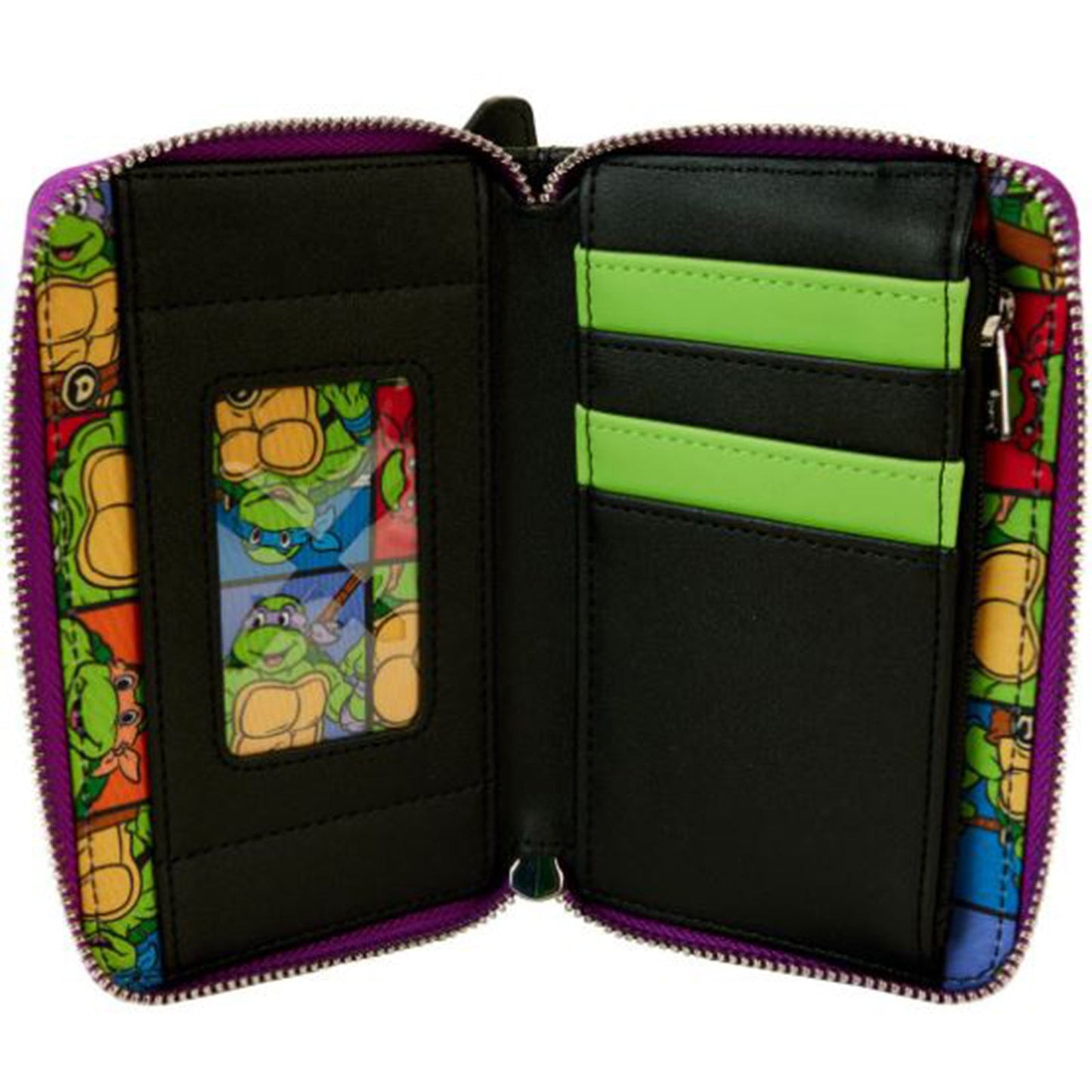 Loungefly Teenage Mutant Ninja Turtles 40th Anniversary Vintage Arcade Zip Around Wallet