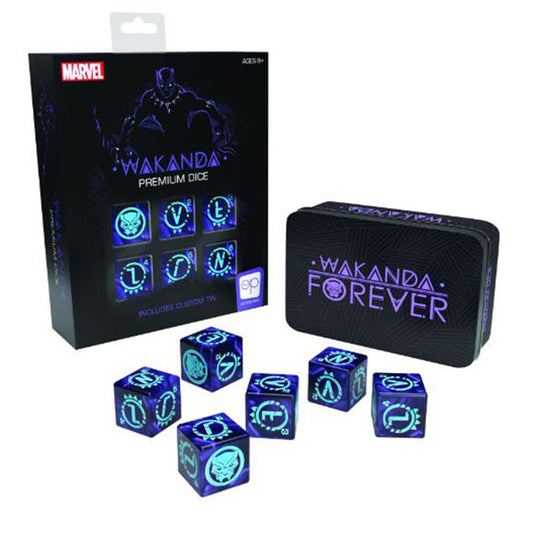 USAopoly Marvel Black Panther Wakanda Premium 6D6 Dice Set