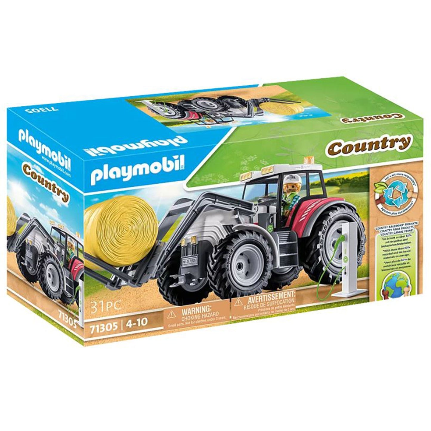 Playmobil Country Large Tractor With Accessories Building Set