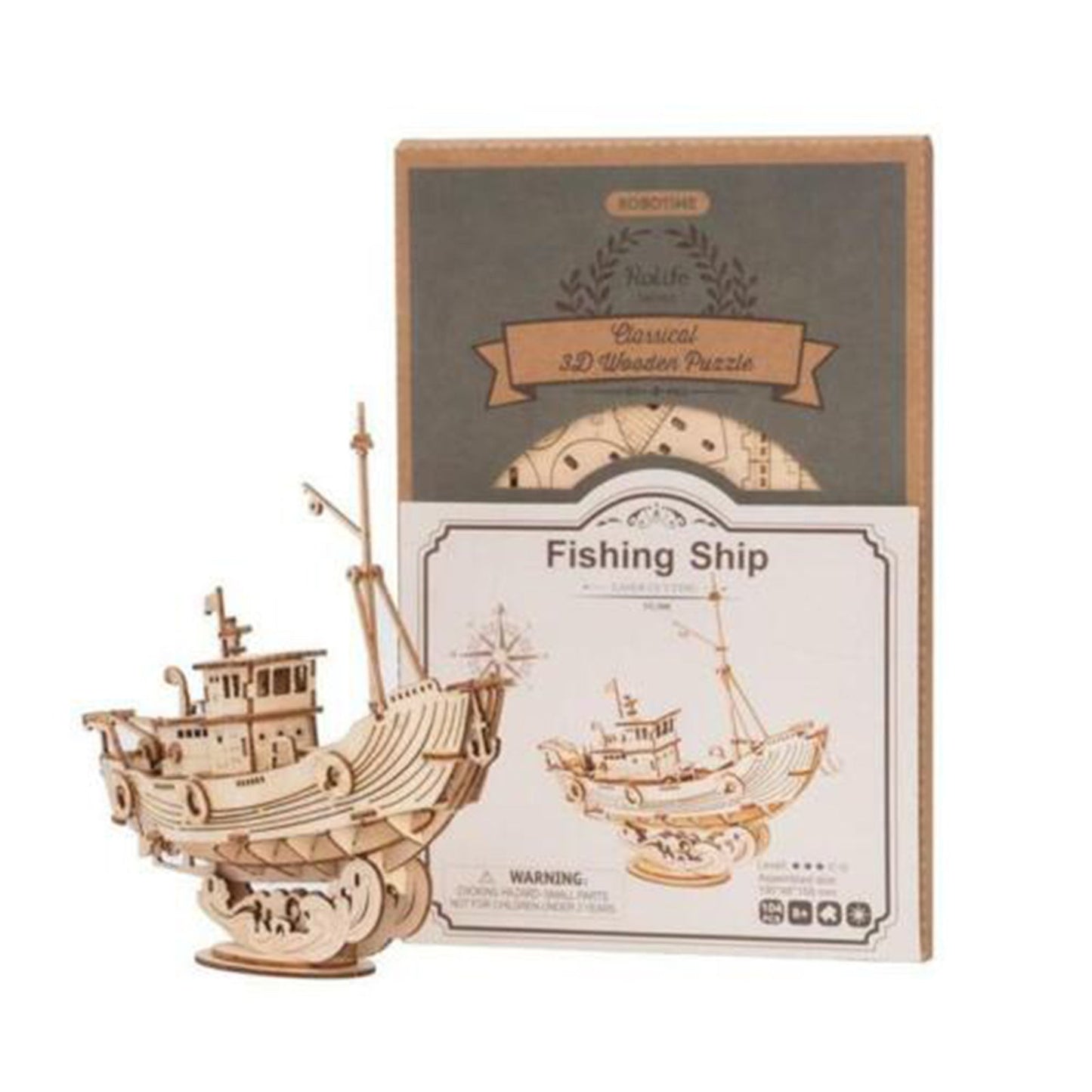 Robotime Fishing Ship Wooden Model Kit