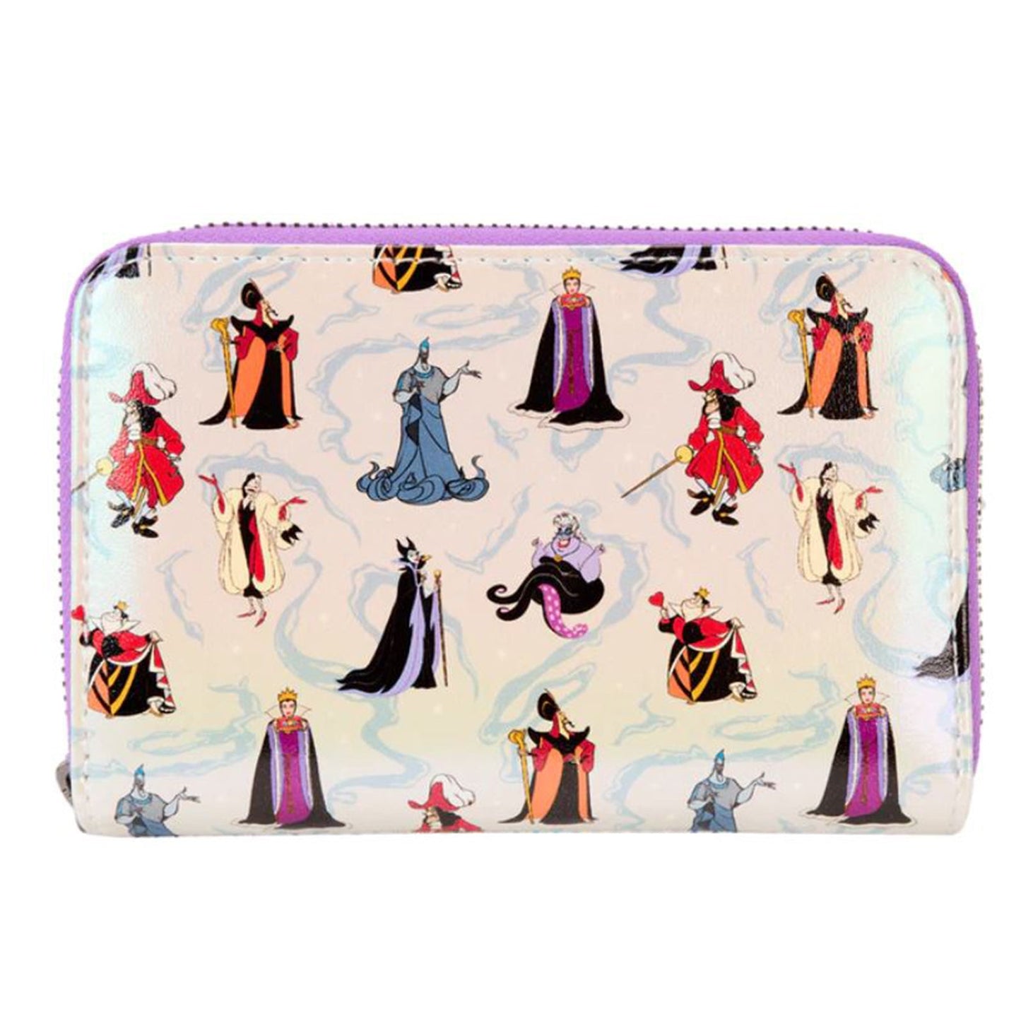 Loungefly Disney Villains Iridescent All Over Print Zip Around Wallet