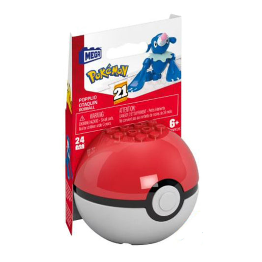 MEGA Pokemon Popplio With Poke Ball Building Set