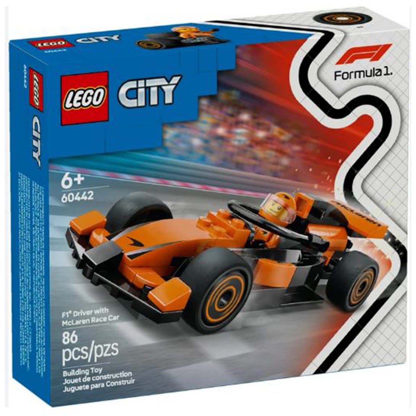 LEGO® City F1® Driver With McLaren Race Car Building Set 60442