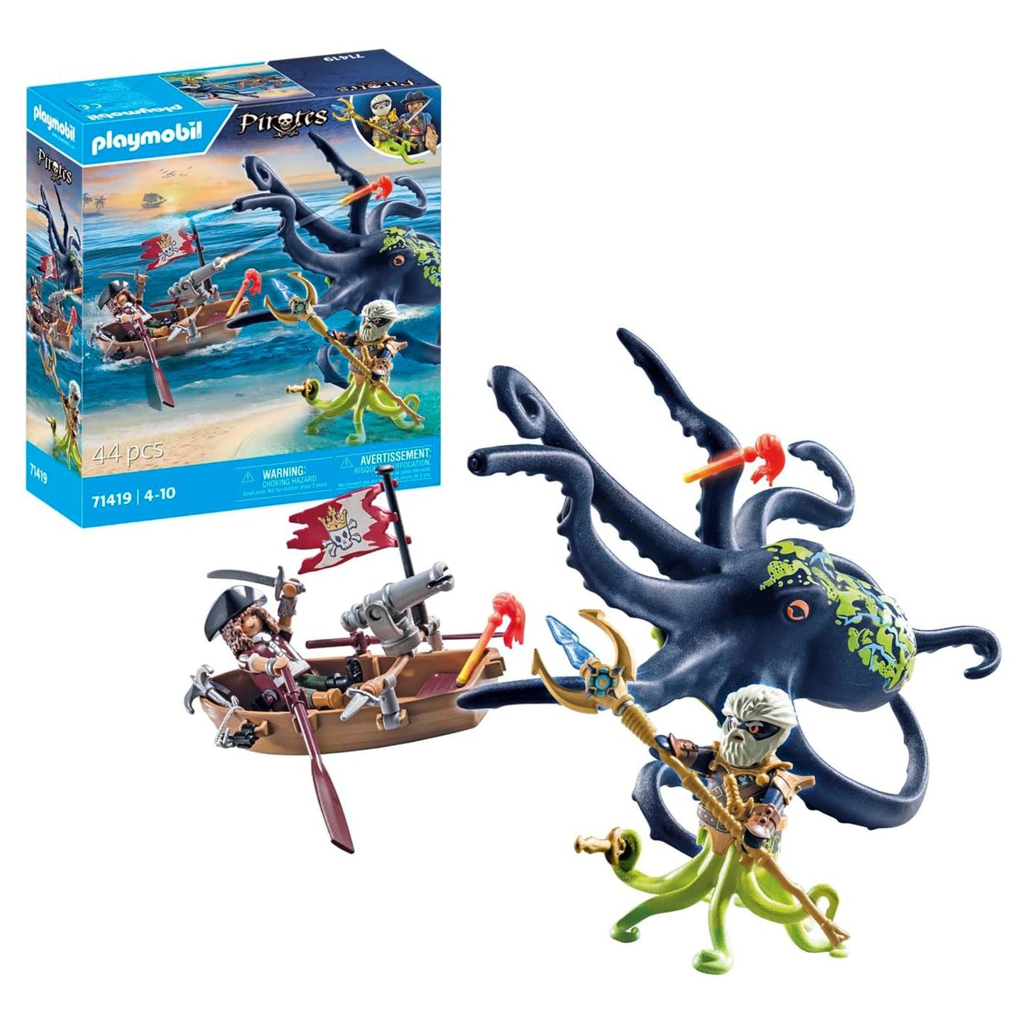 Playmobil Pirates Battle With The Giant Octopus Building Set 71419