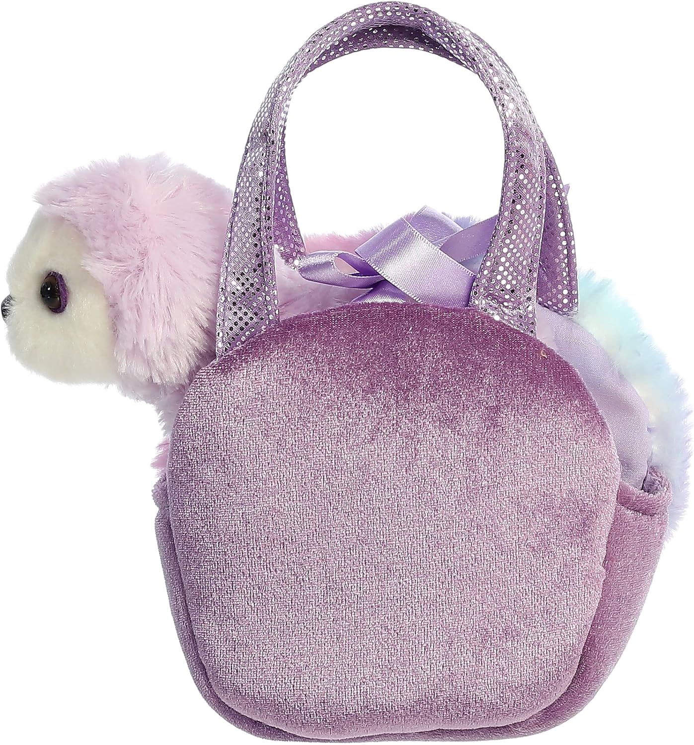 Aurora Fancy Pals Sweets Rainbow Purple Pet Carrier 6 Inch Plush