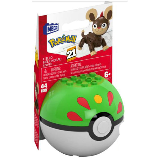 MEGA Pokemon Litleo With Friend Ball Building Set