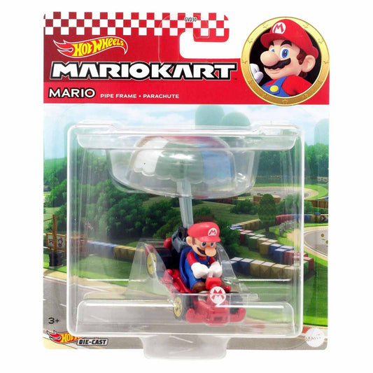 Hot Wheels Mario Kart Mario Pipe Frame Parachute Car
