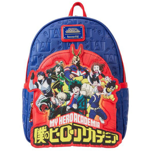 Loungefly My Hero Academia Group Debossed Logo Mini Backpack