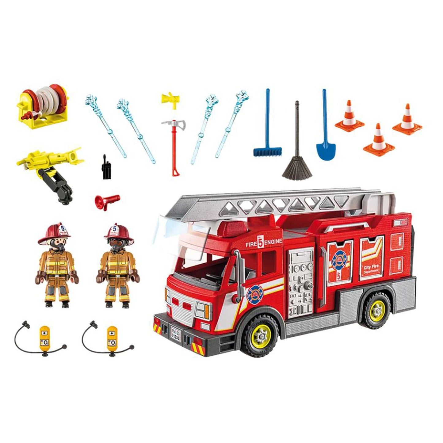 Playmobil City Action Fire Truck Flashing Lights Building Set 71233