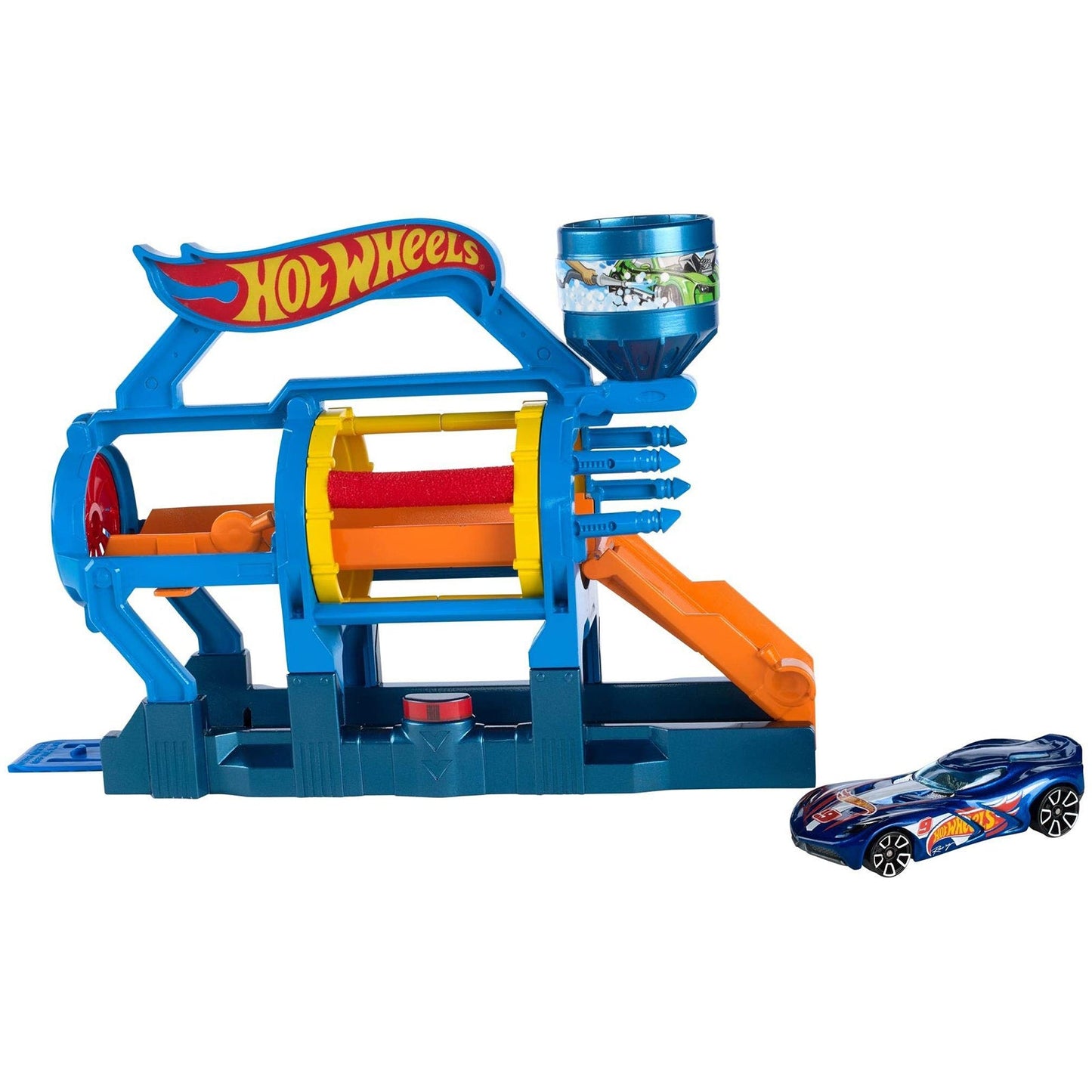 Mattel Hot Wheels City Turbo Jet Car Wash Fold-Out Play Set