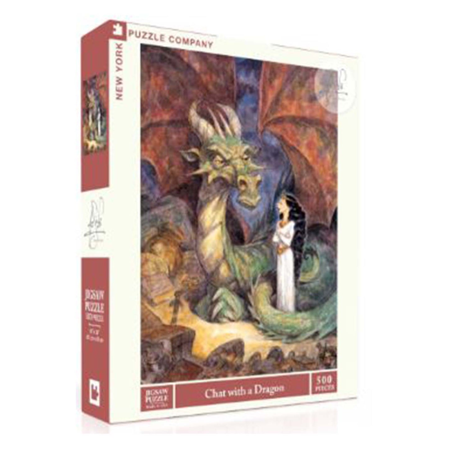 New York Puzzle Chat With A Dragon 500 Piece Jigsaw Puzzle