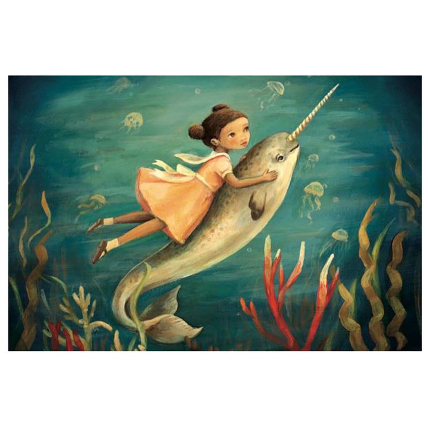 New York Puzzle Dream World Dream Narwhal 20 Piece Jigsaw Puzzle