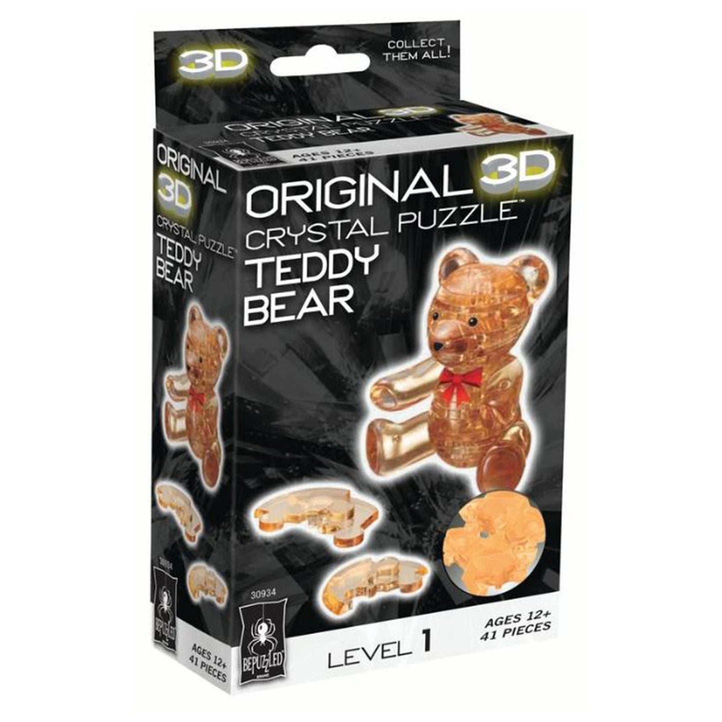 Bepuzzled Gold Teddy Bear 3D Crystal Puzzle