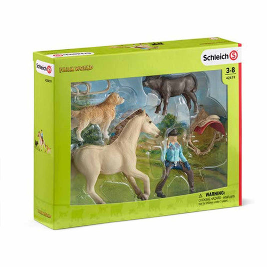 Schleich Western Riding Farm World Figure Set 42419