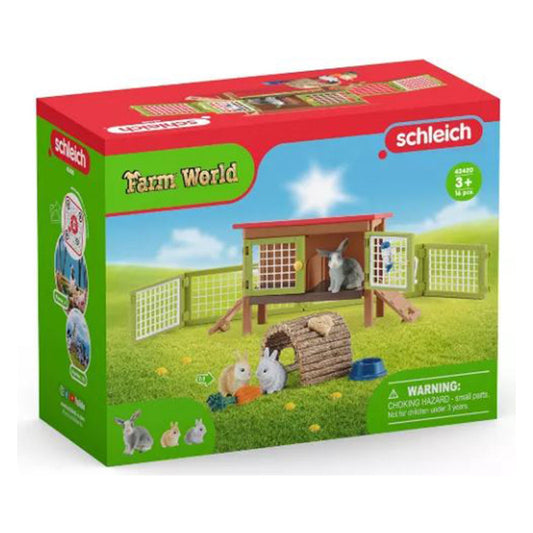 Schleich Rabbit And Guinea Pig Hutch Set 42500