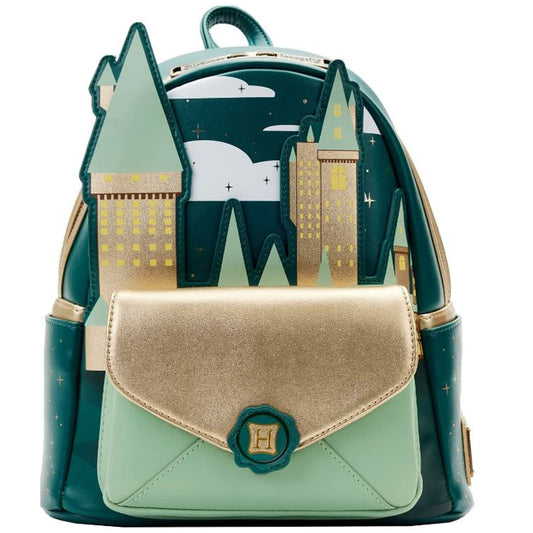 Loungefly Harry Potter Golden Hogwarts Castle Mini Backpack