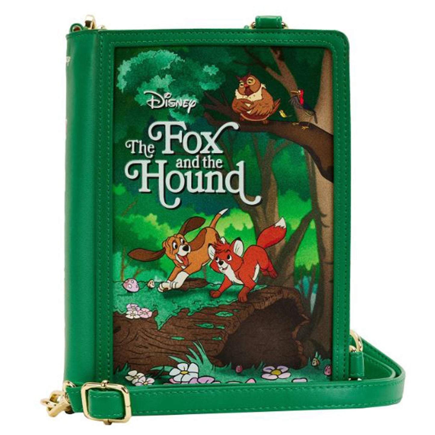 Loungefly Disney Fox And The Hound Classic Book Convertible Crossbody Bag Purse