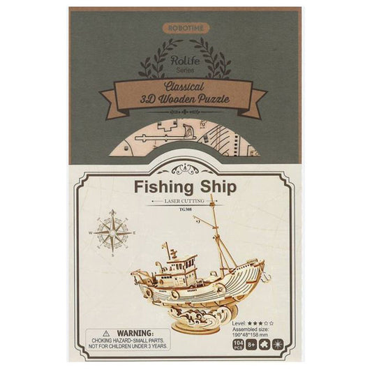 Robotime Fishing Ship Wooden Model Kit