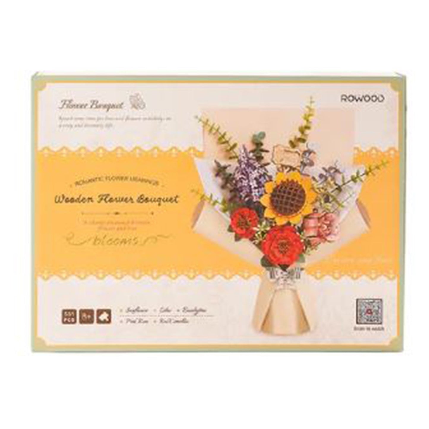 Robotime Rowood Romantic Flower Meanings Flower Bouquet Wooden Model Kit