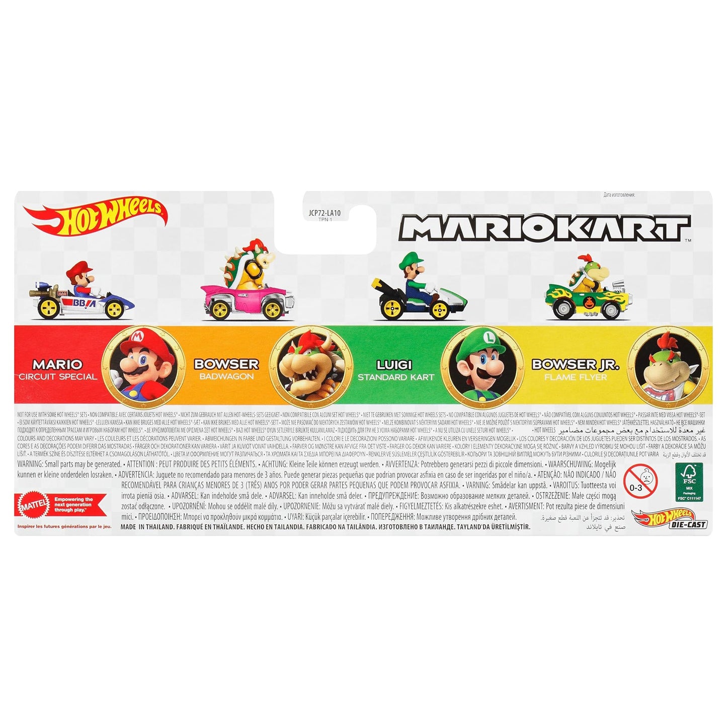 Mattel Hot Wheels Mario Kart 4 Vehicle Diecast Set