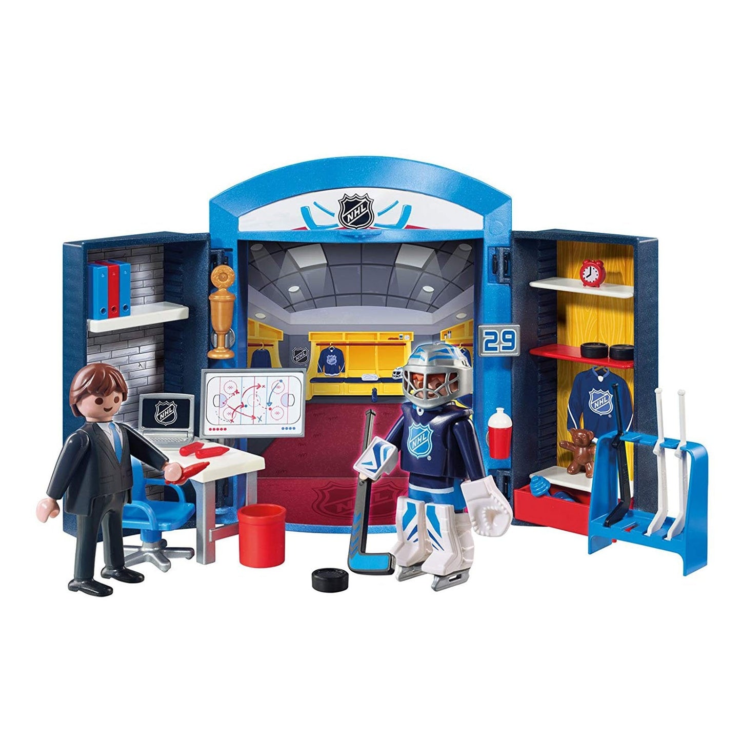 Playmobil NHL Locker Room Play Box Building Set 9176