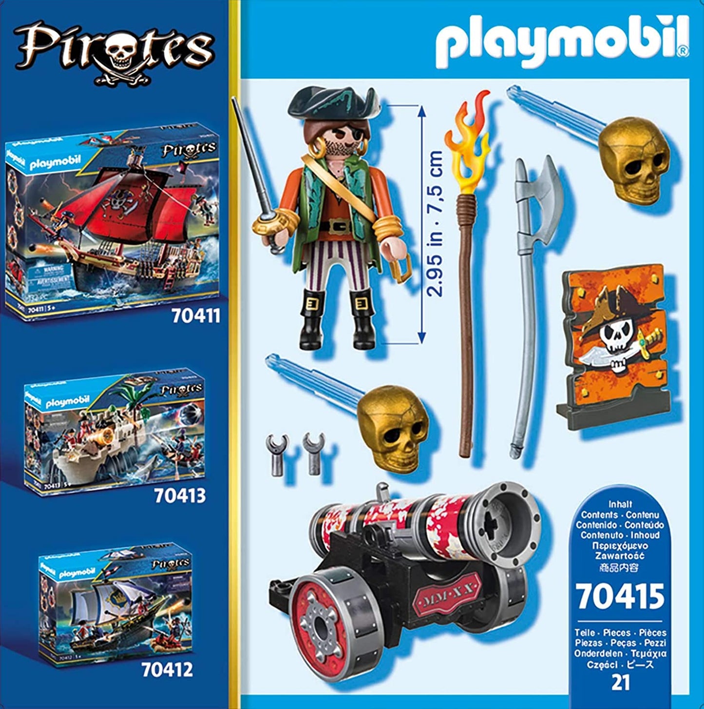 Playmobil Pirates Pirate With Cannon Building Set 70415