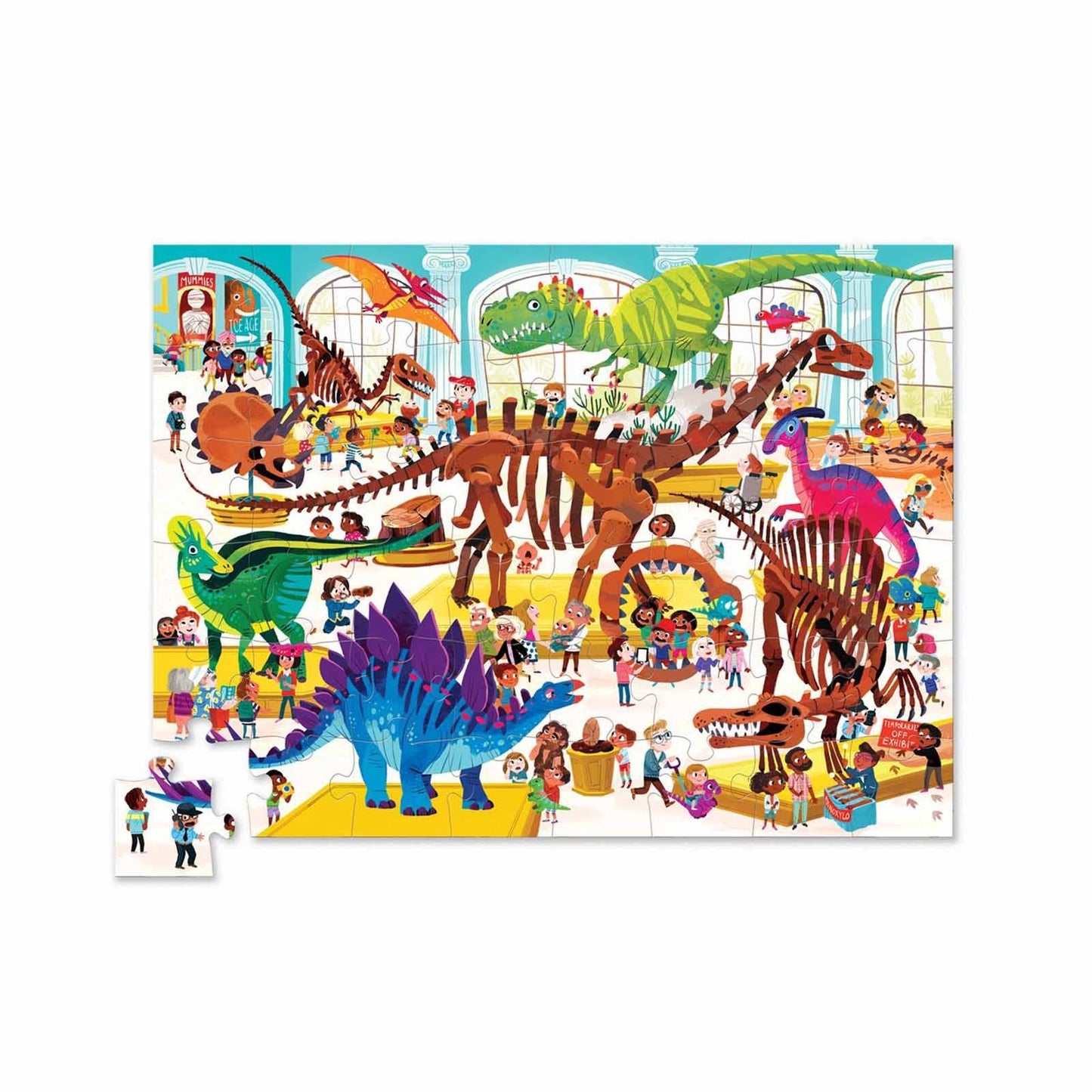 Crocodile Creek Day At The Museum Dinosaurs 48 Piece Puzzle