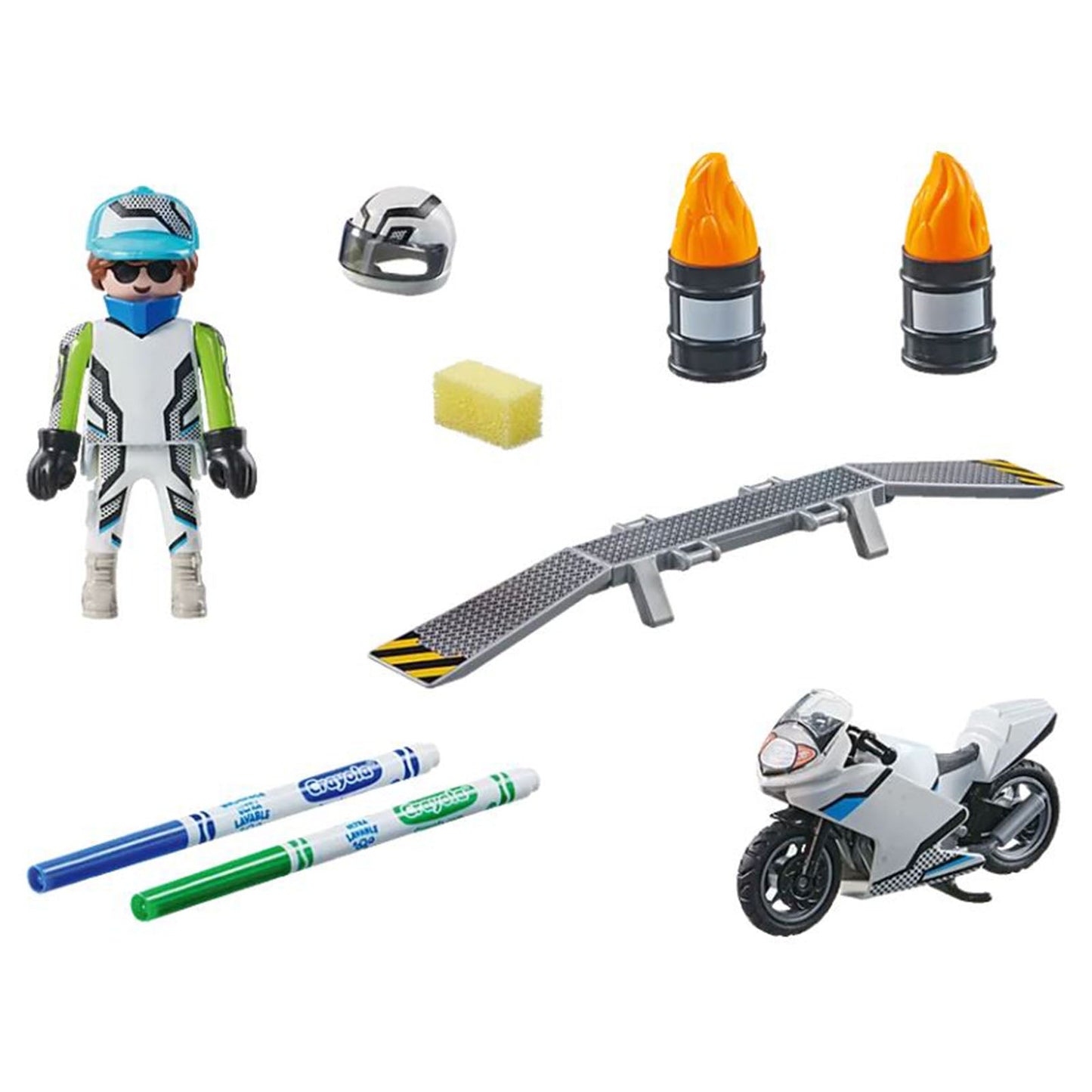 Playmobil Color Motorbike Building Set 71377