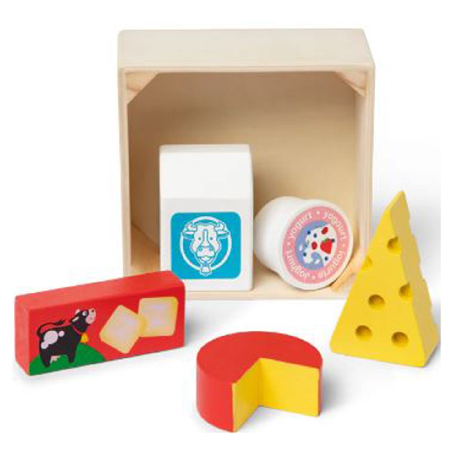 Melissa And Doug Wooden Food Groups Dairy Plat Set