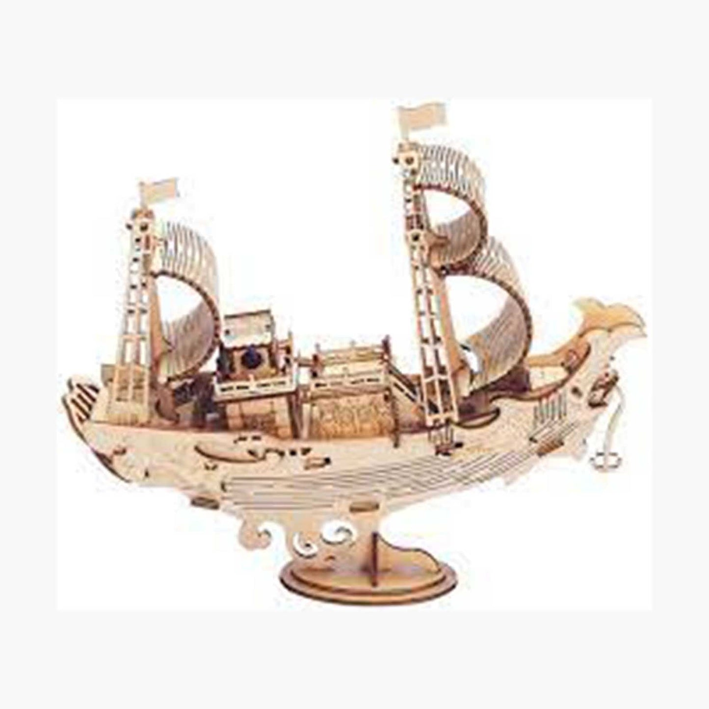 Robotime Classical Japanese Diplomatic Ship Wooden Puzzle Building Set