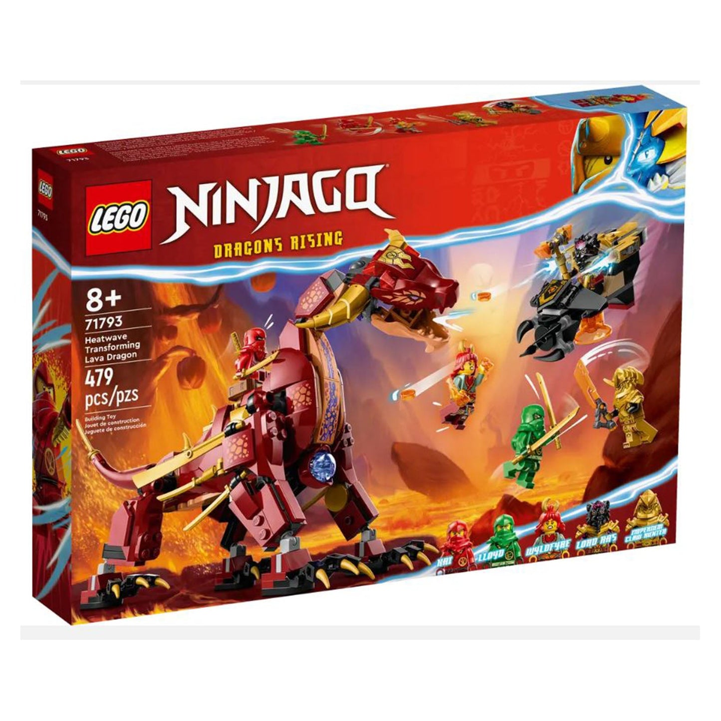 LEGO® Ninjago Dragons Rising Heatwave Transforming Lava Dragon Building Set 71793