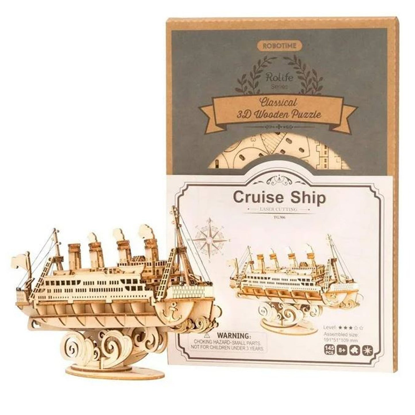 Robotime Rolife Cruise Ship 3D Wooden Puzzle