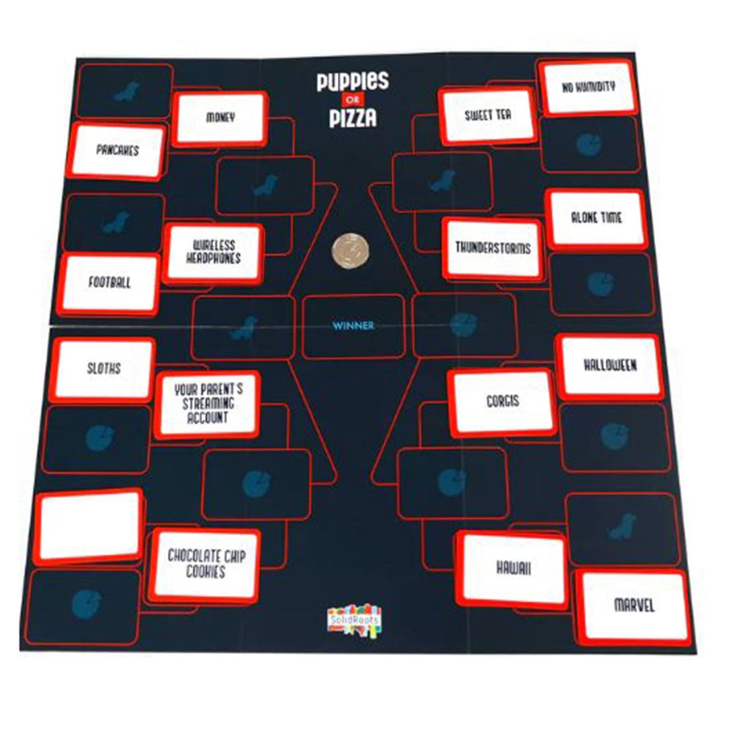 Solid Roots Puppies Or Pizza Party Game