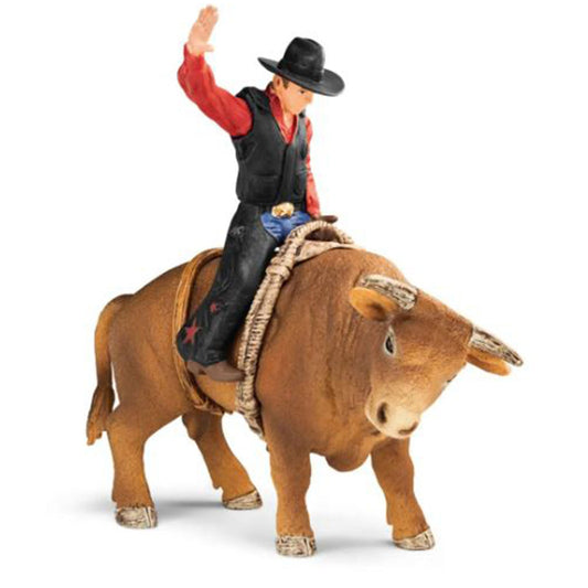 Schleich Farm World Cowboy With Bull Figure 72120