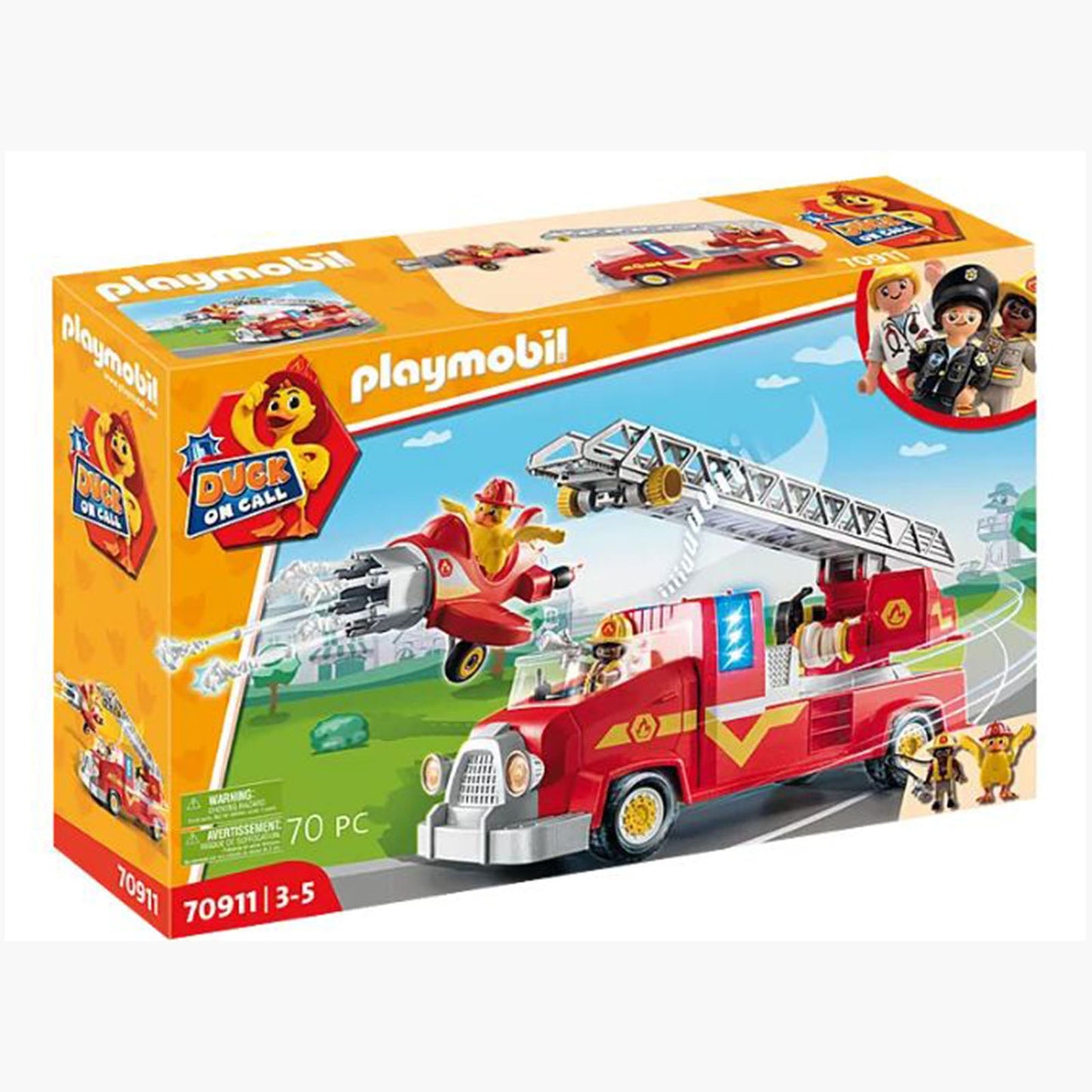 Playmobil Duck On Call Fire Rescue Truck Building Set 70911